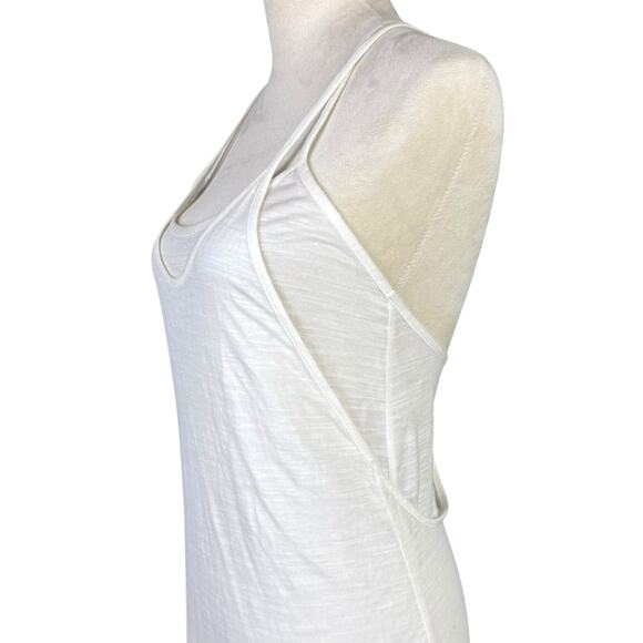 Club Monaco NWT Celia Top Solid Ivory White Layered Y Strap Open Back Tank - Picture 5 of 10
